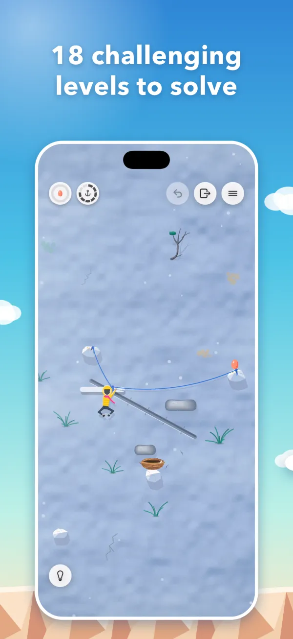 18 challenging levels to solve